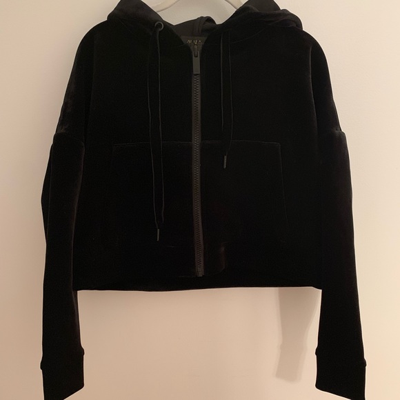Alala Velvet Cropped Hoodie - Picture 2 of 4